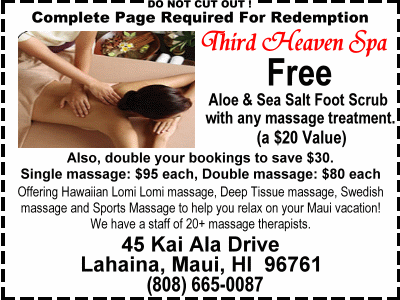 Free Aloe and Sea Salt Foot Scrub with any massage treatment.