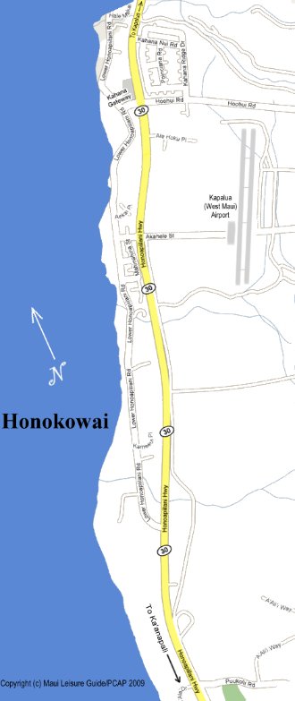 Honokowai Maui Map