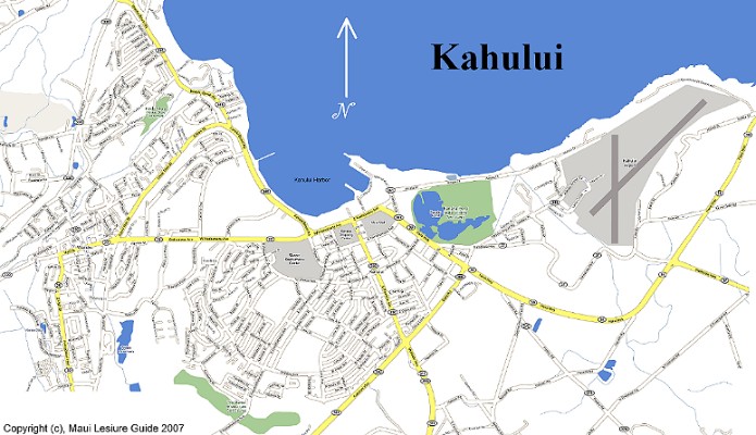Kahului Maui Map, kahului