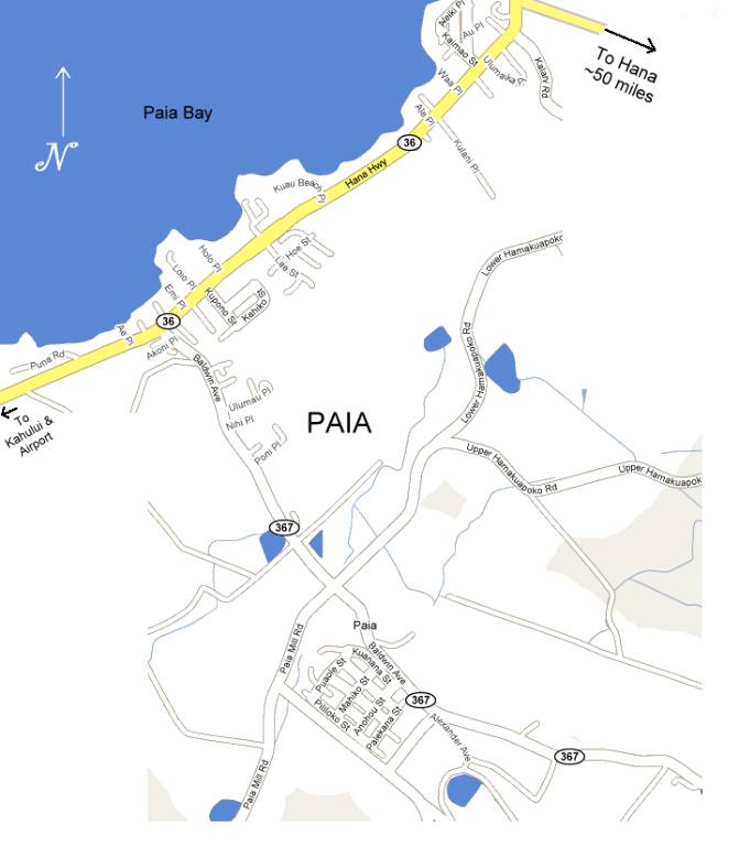 Paia Maui Map